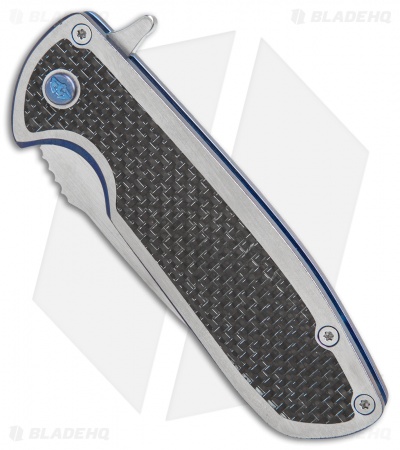 Ferrum Forge Deuce Flipper Frame Lock Knife Ti/CF (3.6" Satin) 7-of-25