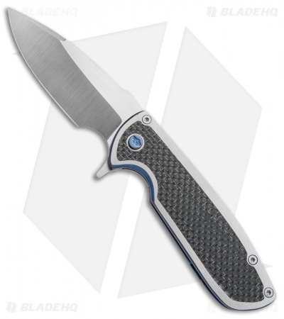 Ferrum Forge Deuce Flipper Frame Lock Knife Ti/CF (3.6" Satin) 7-of-25