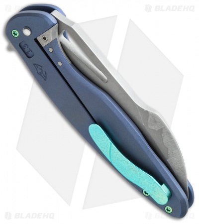 Ferrum Forge + Arena Knives Tredecim Model 13 Flipper Blue Ti (3.625" BB/SW)