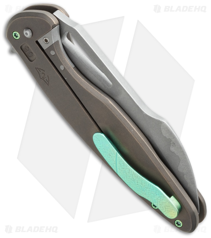 Ferrum Forge + Arena Knives Tredecim Model 13 Flipper Bronzed Ti (3.625" BB/SW)