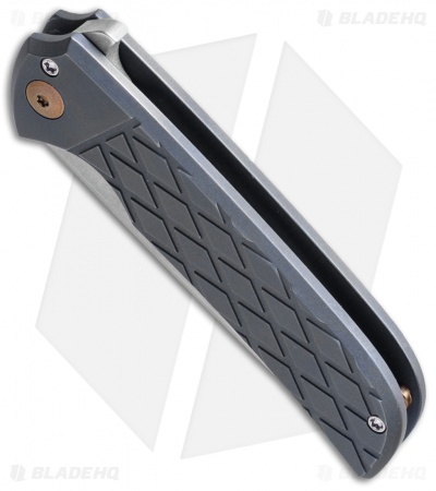 Ferrum Forge N-TAC Flipper Knife Blue/Diamond Titanium (3" Stonewash)