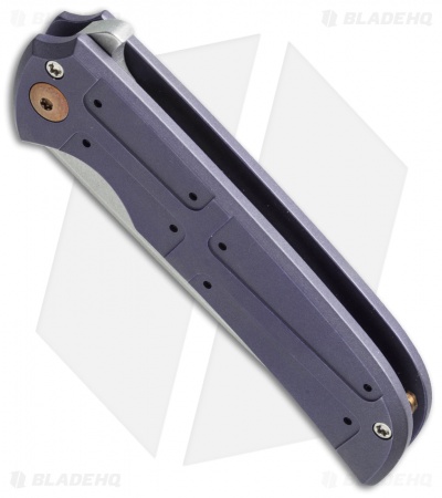 Ferrum Forge N-TAC Flipper Knife Purple/Plates Titanium (3" Stonewash)