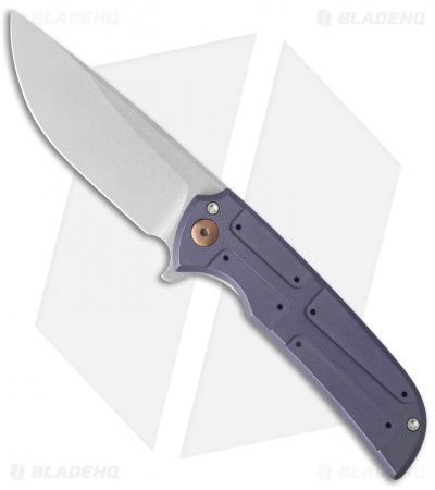 Ferrum Forge N-TAC Flipper Knife Purple/Plates Titanium (3" Stonewash)