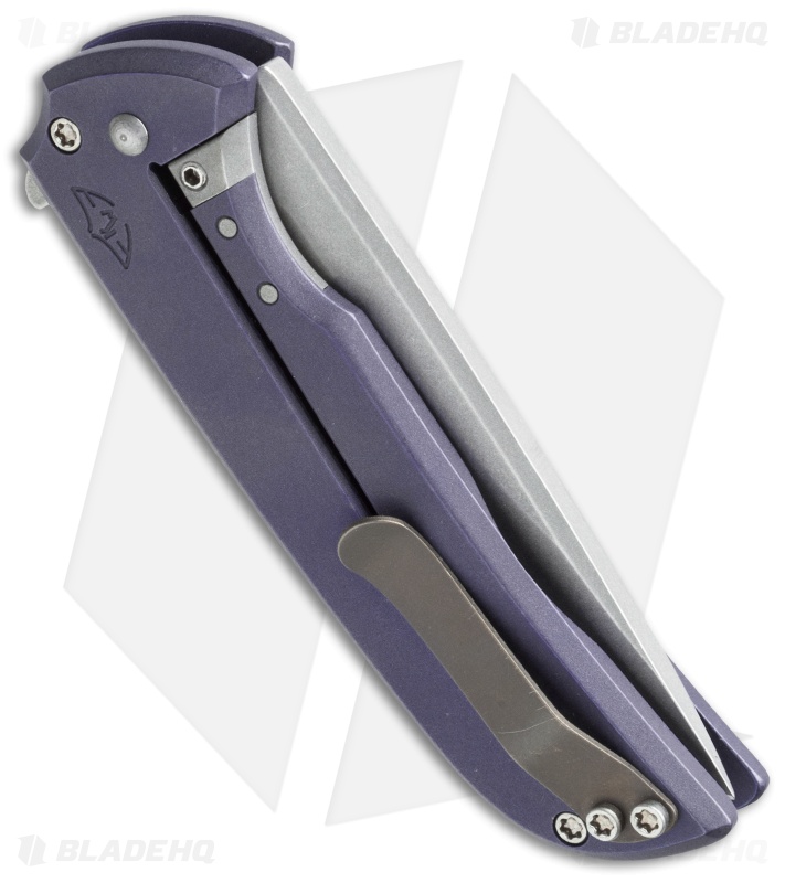 Ferrum Forge N-TAC Flipper Knife Purple/Plates Titanium (3" Stonewash)