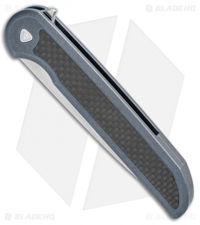 Ferrum Forge Exec Frame Lock Knife Blue Ti/Carbon Fiber (3.5" Satin) EXCF-BL