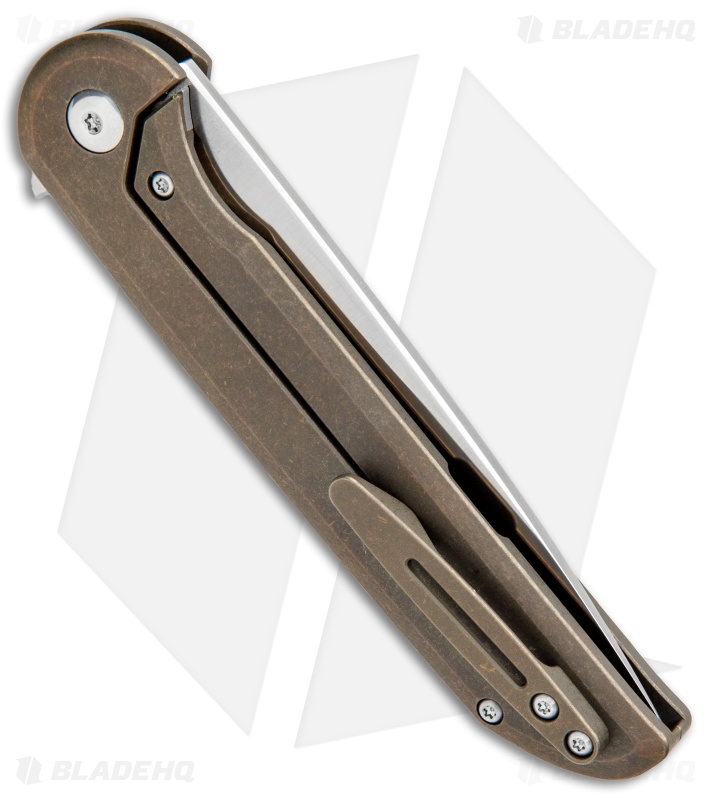 Ferrum Forge Exec Frame Lock Knife Bronze Ti/Carbon Fiber (3.5" Satin) EXCF-BR