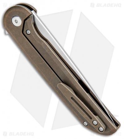 Ferrum Forge Exec Frame Lock Knife Bronze Ti/Carbon Fiber (3.5" Satin) EXCF-BR