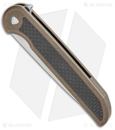 Ferrum Forge Exec Frame Lock Knife Bronze Ti/Carbon Fiber (3.5" Satin) EXCF-BR