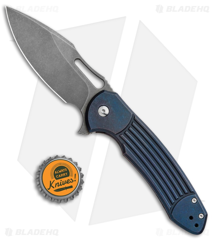Ferrum Forge Pro Series | Fortis 2.0 Flipper Knife | Blue Bars