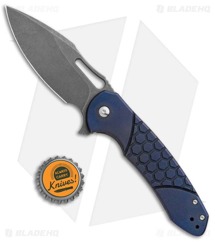 Ferrum Forge Pro Series Fortis 2.0 Flipper Blue Hex Ti (3.5" Stonewash)