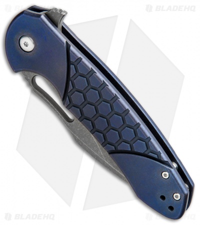 Ferrum Forge Pro Series Fortis 2.0 Flipper Blue Hex Ti (3.5" Stonewash)