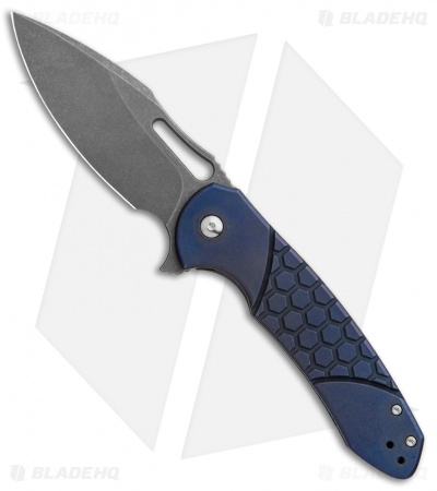 Ferrum Forge Pro Series Fortis 2.0 Flipper Blue Hex Ti (3.5" Stonewash)