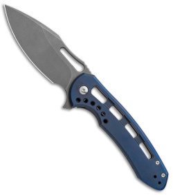 Ferrum Forge Pro Series Fortis 2.0 Flipper Blue Thruwork Ti (3.5" Stonewash)