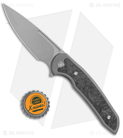 Ferrum Forge Stinger Frame Lock Knife Marble Carbon Fiber (3.25" SW)