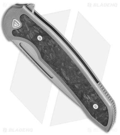 Ferrum Forge Stinger Frame Lock Knife Marble Carbon Fiber (3.25" SW)