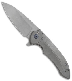 Ferrum Forge Septer Flipper Knife Armor Plate Gray Titanium (3" BB Stonewash)