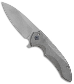 Ferrum Forge Septer Flipper Knife Contours Gray Titanium (3" BB Stonewash)