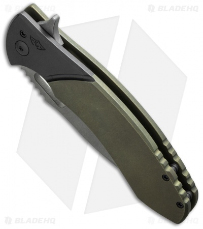 Ferrum Forge + Kramer Custom Knives Deity Flipper Titanium (3.75" SW) GR/GY