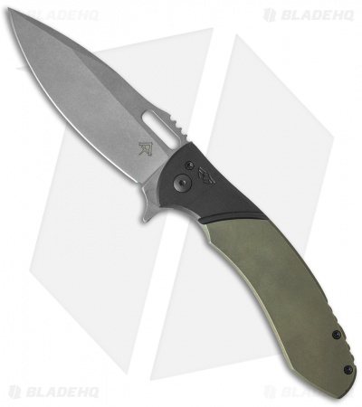 Ferrum Forge + Kramer Custom Knives Deity Flipper Titanium (3.75" SW) GR/GY