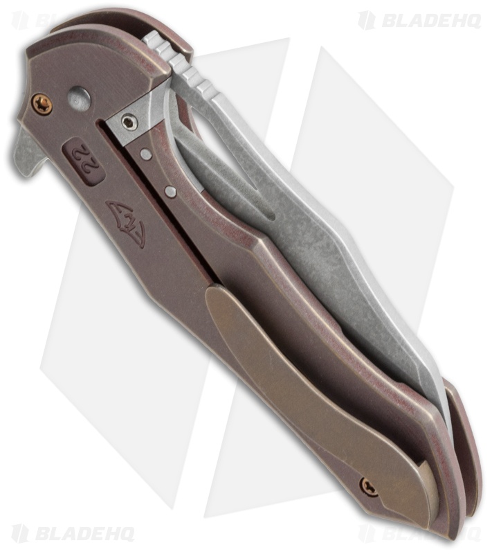 Ferrum Forge + Toxic Blades Kylin Flipper Red Titanium (2.875" SW)