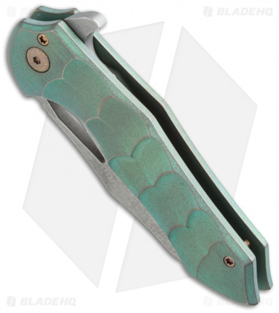 Ferrum Forge + Toxic Blades Kylin Flipper Green Titanium (2.875" SW)