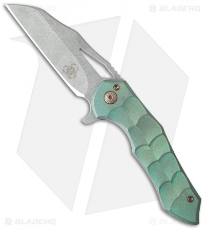Ferrum Forge + Toxic Blades Kylin Flipper Green Titanium (2.875" SW)