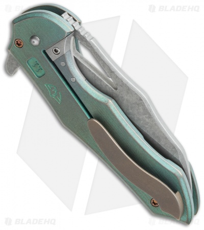 Ferrum Forge + Toxic Blades Kylin Flipper Green Titanium (2.875" SW)