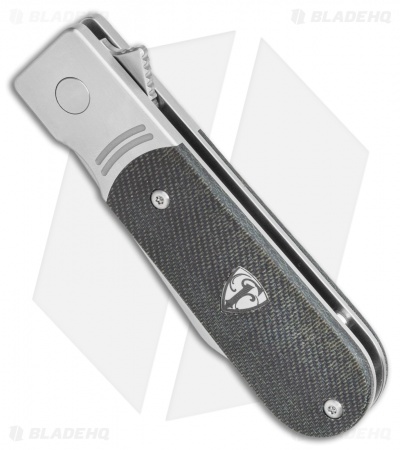 Finch Knives Model 1929 Frame Lock Knife Dark Denim Micarta (2.5" Satin)