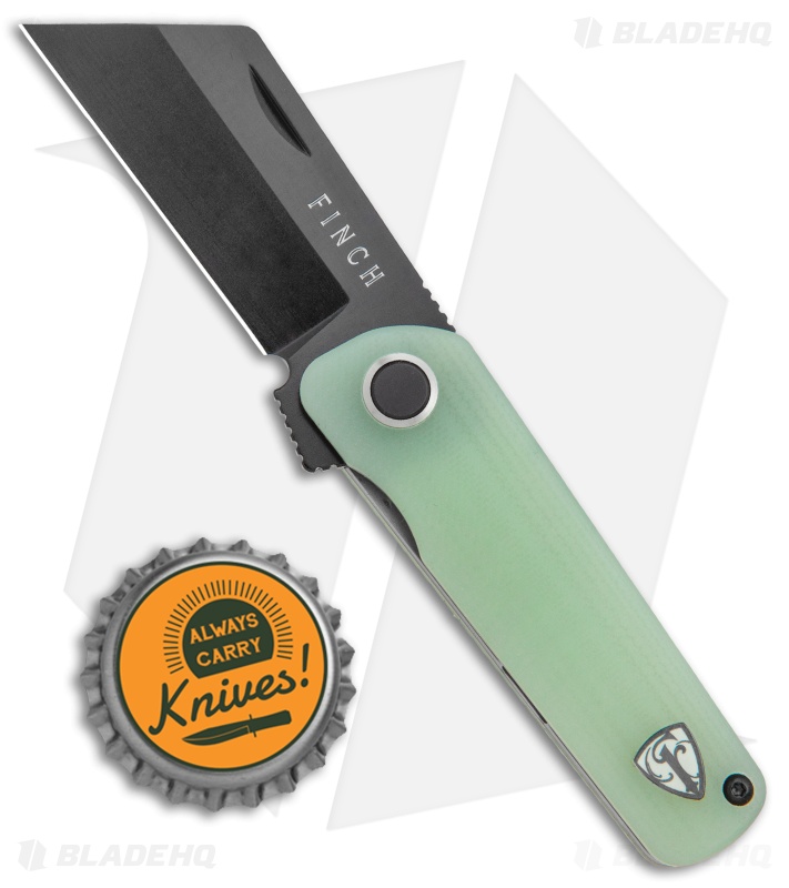 Finch Knife Co. Runtly Liner Lock Knife Ghost G-10  (2.375" Black)