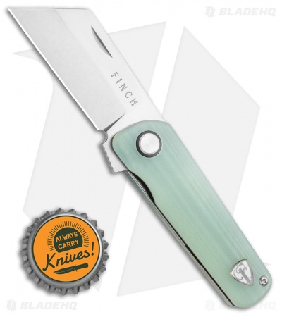 Finch Knife Co. Runtly Liner Lock Knife Ghost Natural G-10 (2.25" Stonewash)