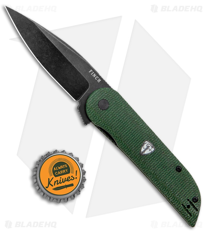 Finch Knife Co. Devil's Finger Liner Lock Knife | OD Green - Blade HQ
