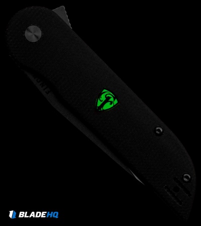 Finch Knife Co. Devil's Finger Liner Lock Green Micarta (3" Black Stonewash)