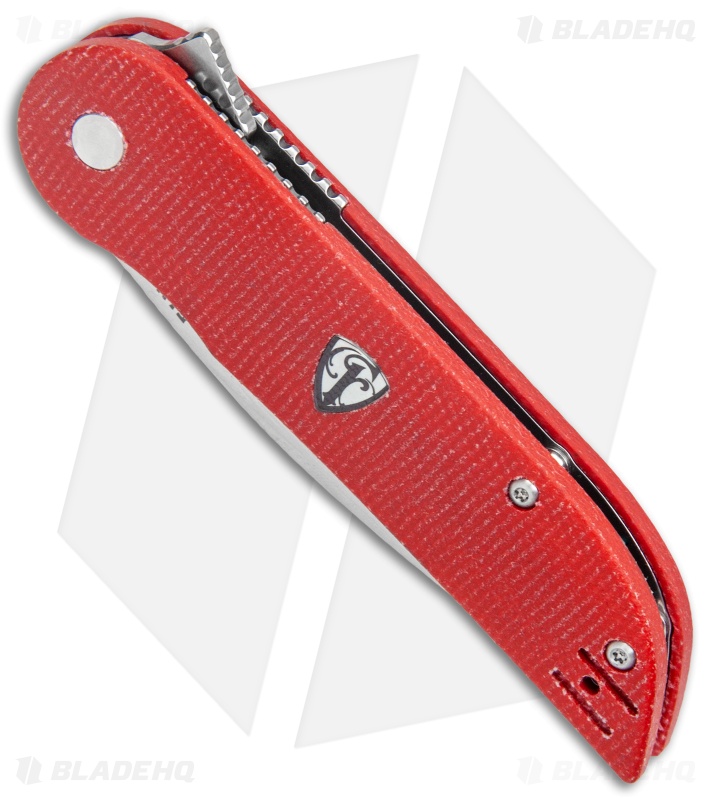 Finch Knife Co. Devil's Finger Liner Lock Knife Red Micarta (3" Satin)