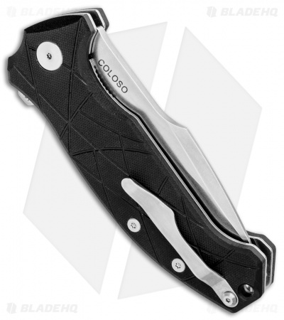 Amare Coloso Liner Lock Knife Black G-10 (3.88" Stonewash)