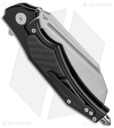 Artisan Cutlery Apache Frame Lock Knife Black Ti/Carbon Fiber (3.5" Satin M390)