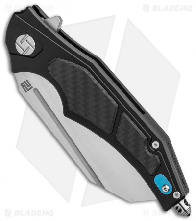 Artisan Cutlery Apache Frame Lock Knife Black Ti/Carbon Fiber (3.5" Satin M390)