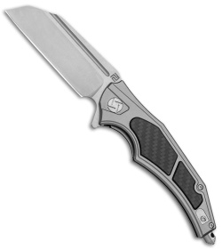 Artisan Cutlery Apache Liner Lock Knife Gray/Carbon Fiber (3.5" Stonewash)