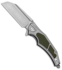 Artisan Cutlery Apache Liner Lock Knife Gray/Green G-10 (3.5" Stonewash)