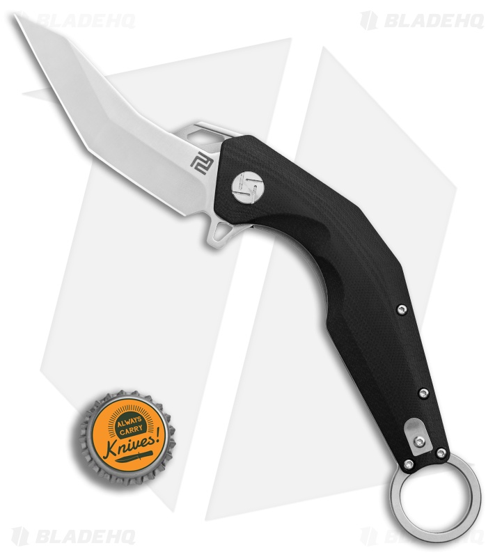 Artisan Cutlery Cobra Liner Lock Knife Black G-10 (3.5" Satin) 