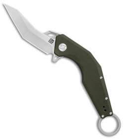 Artisan Cutlery Cobra Liner Lock Knife Green G-10 (3.5" Satin D2) 