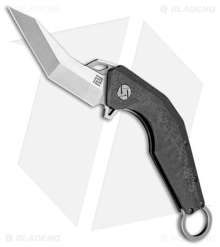 Artisan Cutlery Cobra Liner Lock Folding Karambit Knife CF (3.5" Satin)