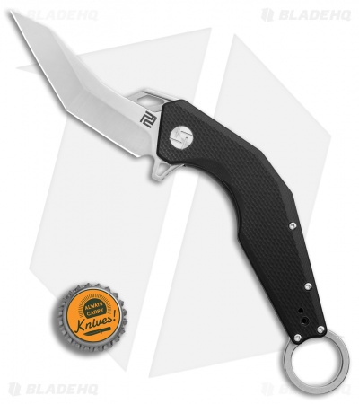 Artisan Cutlery Cobra Liner Lock Knife Textured Black G-10 (3.5" Satin) 