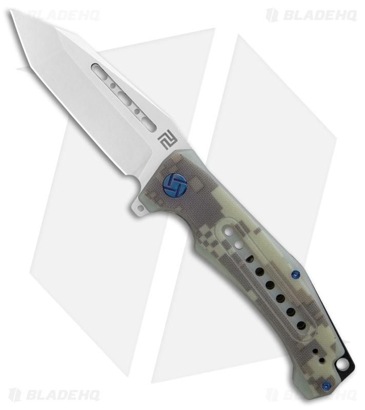 Artisan Cutlery Jungle Liner Lock Knife Digi Camo G-10 (3.8" Stonewash)