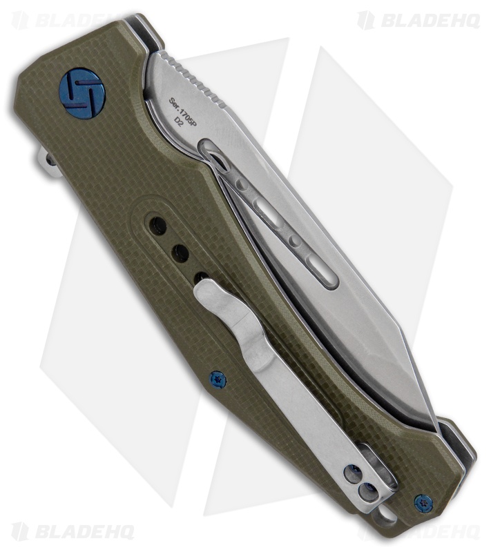 Artisan Cutlery Jungle Liner Lock Knife Green G-10 (3.8" Stonewash)