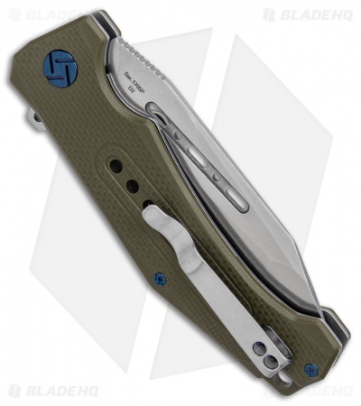 Artisan Cutlery Jungle Liner Lock Knife Green G-10 (3.8" Stonewash)