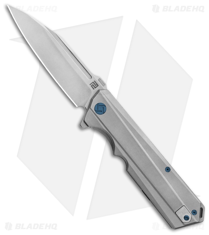 Artisan Cutlery Littoral Frame Lock Knife Gray Titanium (3.75" Stonewash)