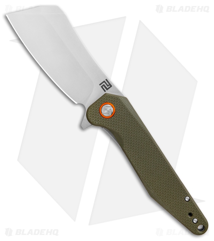 Artisan Cutlery Osprey Liner Lock Knife Green G-10 (3.6" Stonewash)