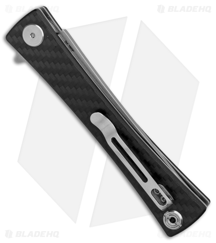 Artisan Cutlery S Waistline Liner Lock Knife Carbon Fiber (4" Stonewash)