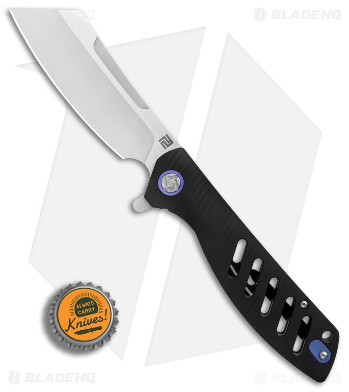 Artisan Cutlery Tomahawk Frame Lock Knife Black Titanium (3.8" Satin)