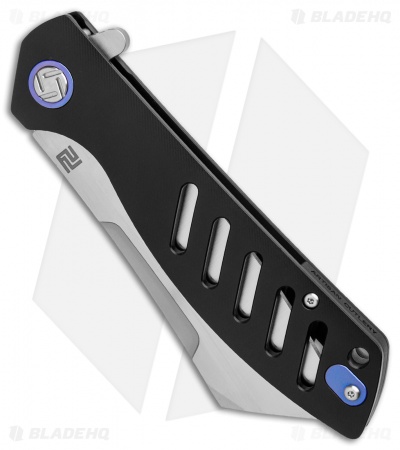 Artisan Cutlery Tomahawk Frame Lock Knife Black Titanium (3.8" Satin)